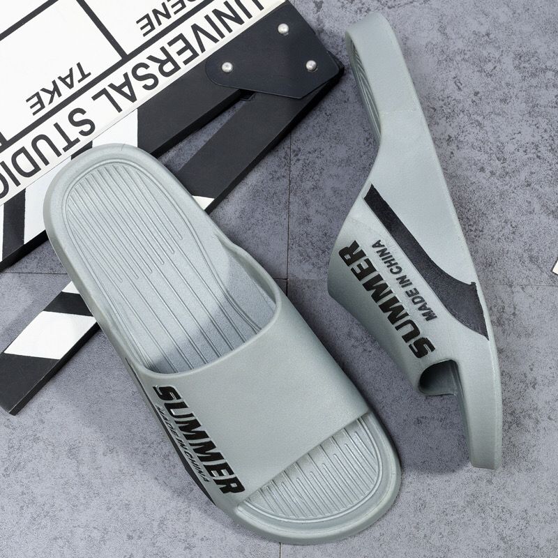 

Брендовые мужские тапочки WTEMPO, верхняя одежда, модные нескользящие летние домашние тапочки для мальчиков с мягкой подошвой и толстой подошвой, домашние тапочки для ванной комнаты 44-45 серый