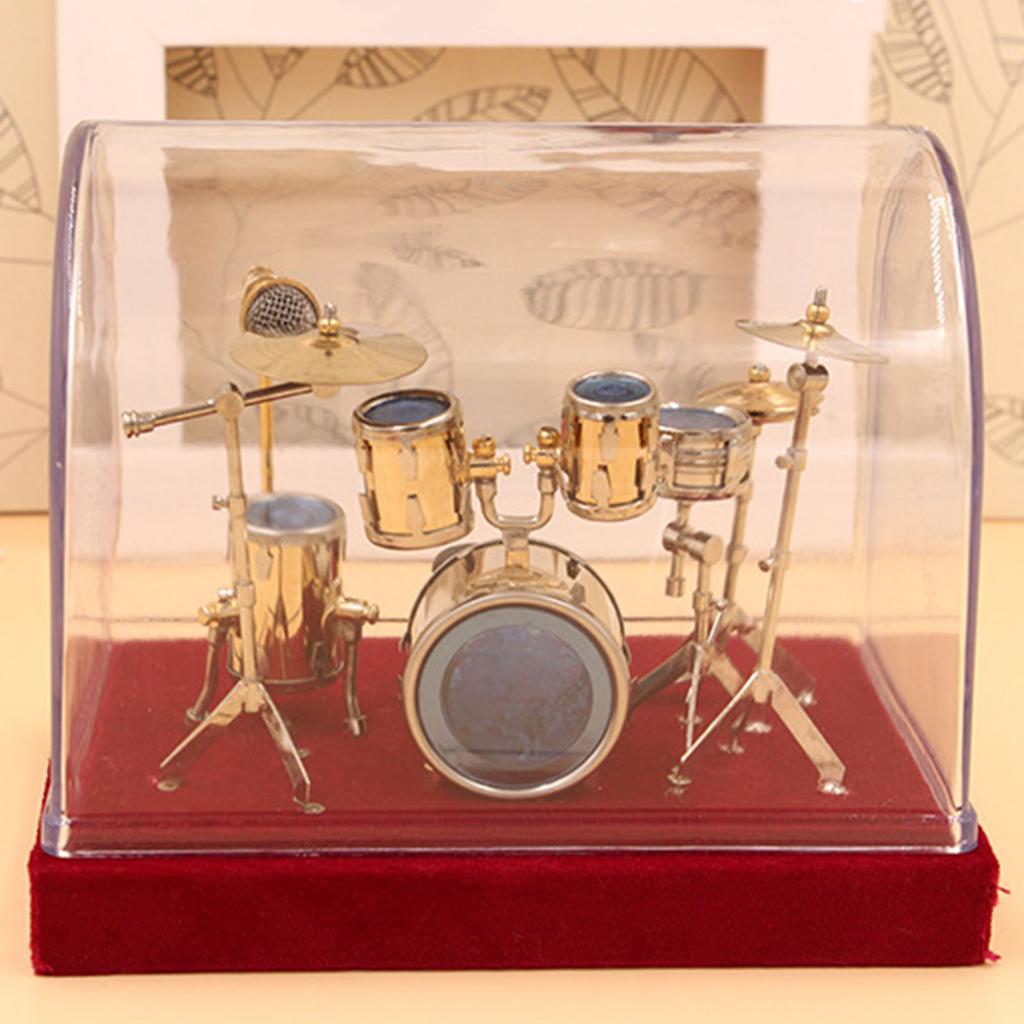 Mini Drum Set Model Display Ornaments Decoration Miniature Musical Instrument Set For Collection