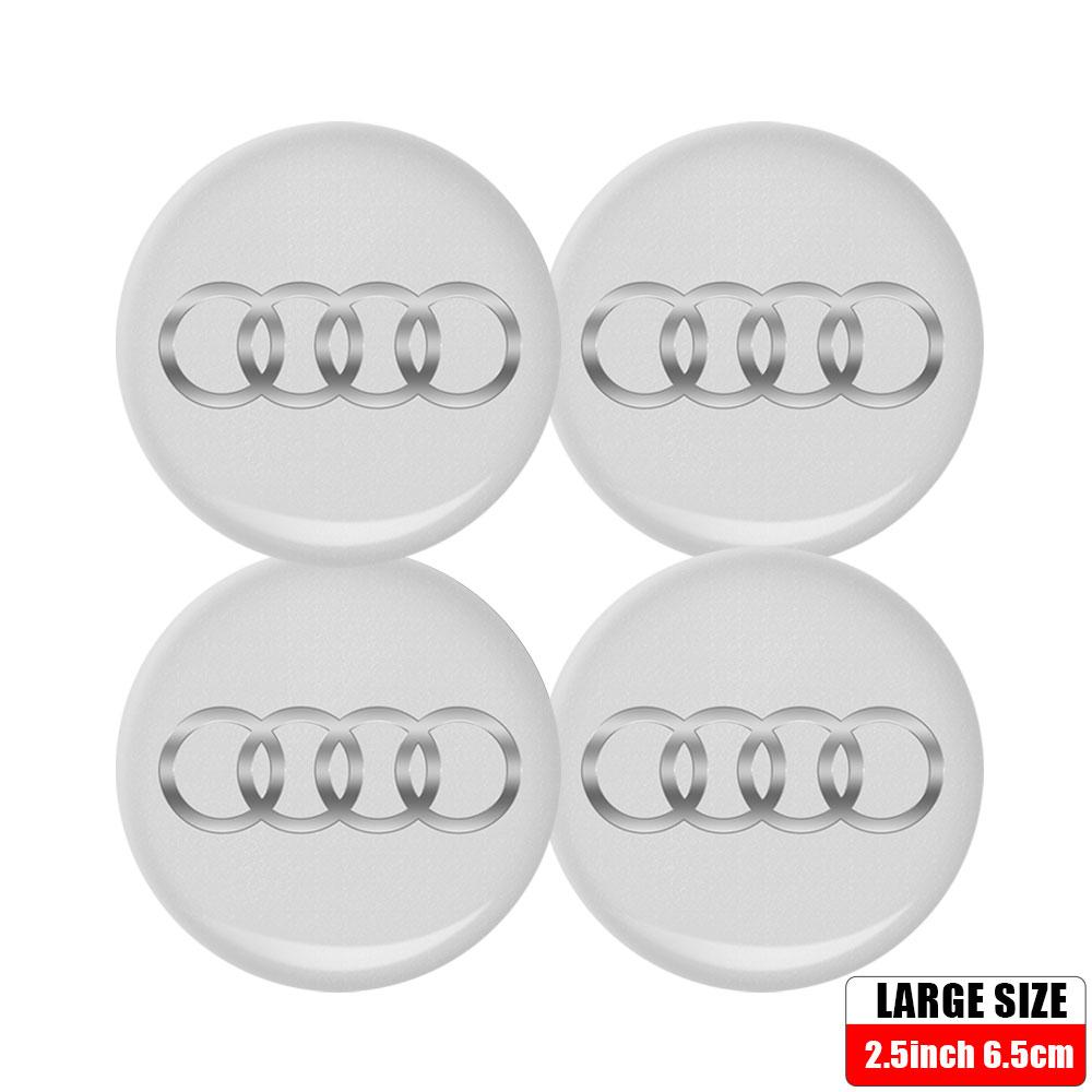 For Audi A4 4Pcs Car Wheel Hub Caps Auto Emblem Tyre Center Covers Accessories For Audi A1 A2 A3 A4 A5 A6 A7 A8 S Quyttro Sline RS Q2 Q3 TT