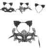 Handgefertigtes Schwarzes Spitzen-Stirnband-Maske Für Halloween Und Kostümveranstaltungen Mit Vielseitigen Styles