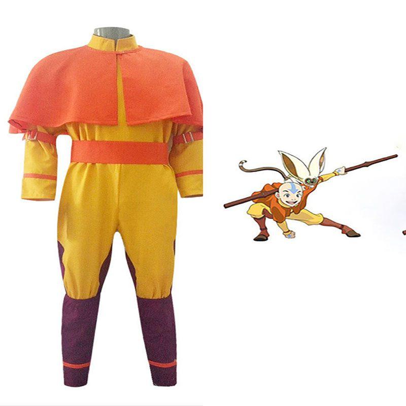 Aang Full Avatar Set Costume Mens Womens Suit Cosplay