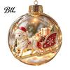 Decorative Hanging Balls Glowing Christmas Story Ornament, Light?Up Mini Holiday Scene Ball with Warm Garden Party Ornaments LED Light, Clear