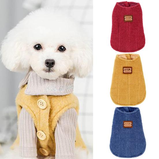 

Одежда для домашних животных, утепленный жилет без рукавов из искусственного кашемира, средний теплый жилет для собак и кошек, одежда для домашних животных
