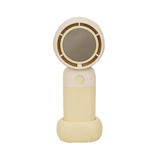Portable Fan with Built-in Mobile Phone Holder Lightweight Handheld Fan 3-Speed Adjustable жёлтый