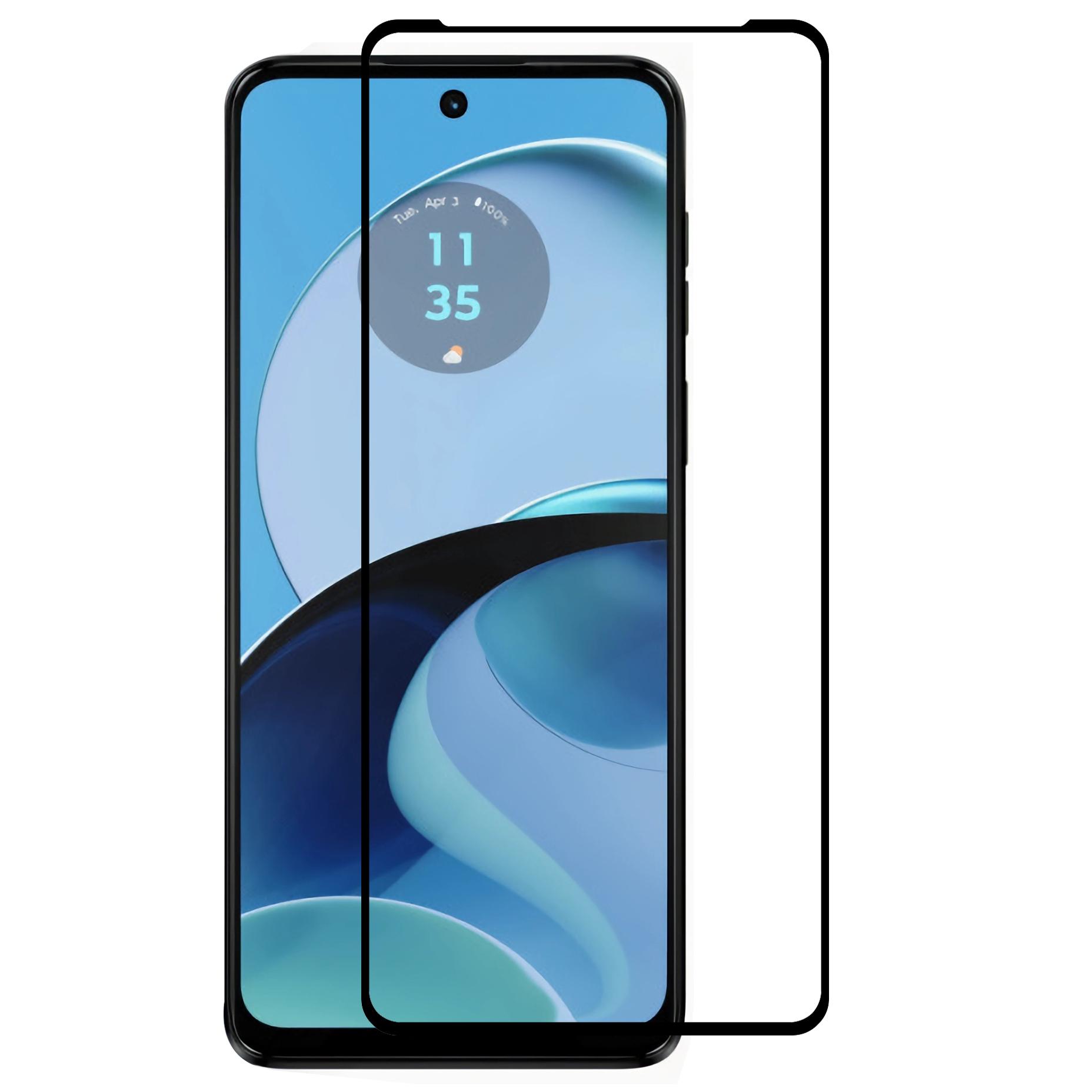 

Для Motorola Moto G14 4G Повна плівка для екрану Шовкографія Загартоване скло Повний клей Захисник екрану телефону Type A