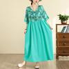 DIMANAF New 2026 Women Plus Size Summer Casual Long Dress Cotton Loose Oversize Maxi Beach Sundress Elegant Vintage Lady Print Floral