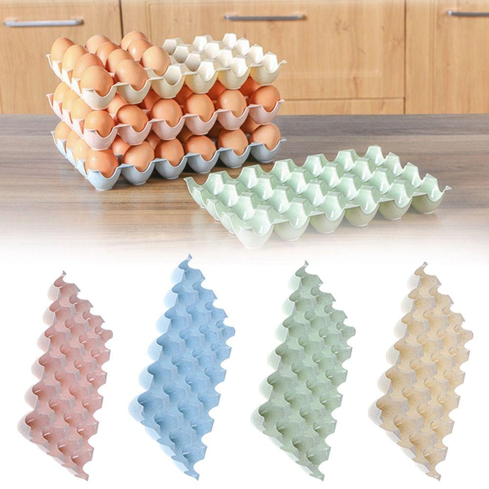 Large-capacity Egg Storage Box 24/15 Grooves Egg Dispenser for Kitchen Trendy Egg Container