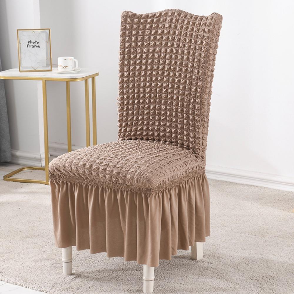 3D Bubble Lace Chair Cover Universal Stretchable Full Coverage Dining Chair Slipcover