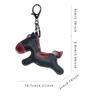 Trendy Genuine Cow Leather Pony Handbag Pendant Cute Versatile Horse Keychain Luggage Bag Hanging Accessories Diy Decor Gift