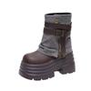 Spring and Autumn Thick-soled Muffin Short Boots Casual Shoes Small Heightening Trouser Boots Single Shoes Martin Boots Women