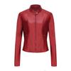 Cross-border 2025 European and American Locomotive Leather Jacket Spring and Autumn Women's Clothing Washed Leather Women's Leather Jacket Women's