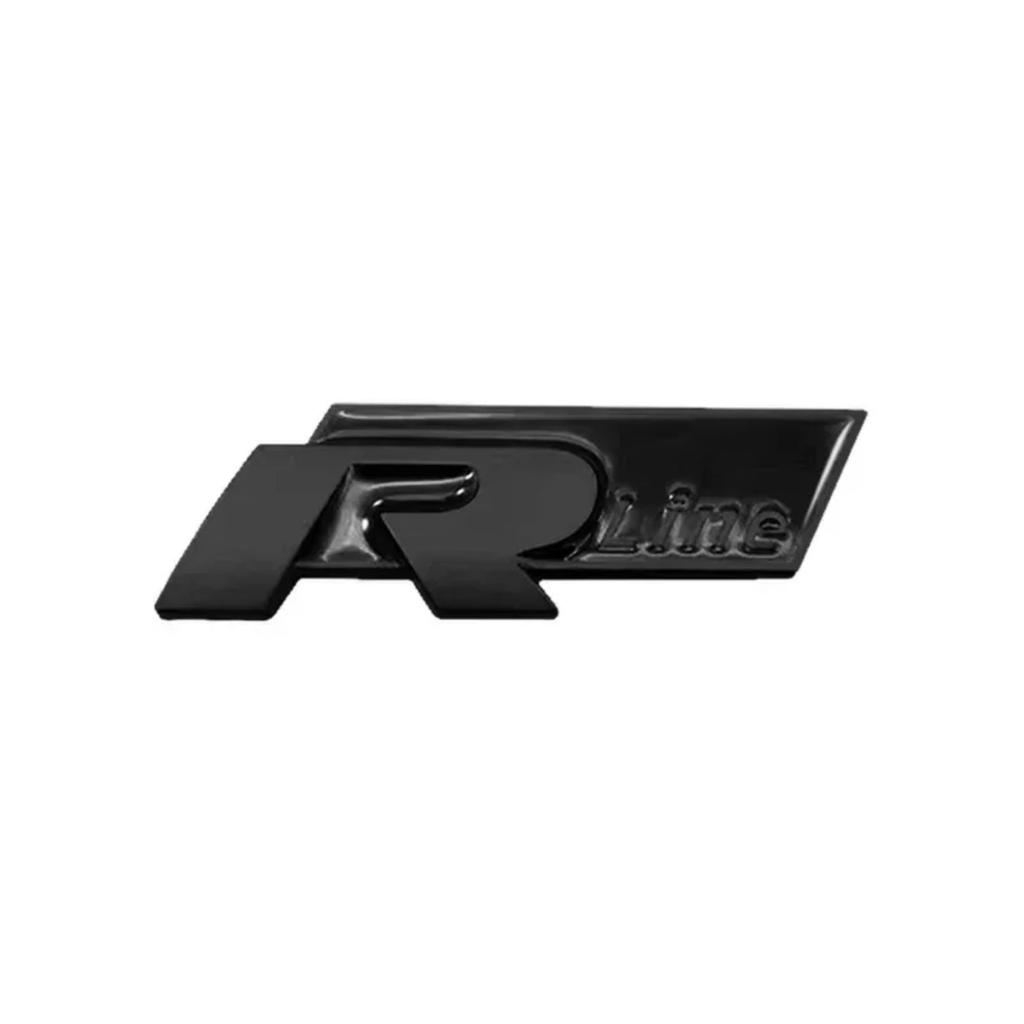 Autocollant Emblème Logo R RLine en Métal 3D Autocollant Emblème Coffre Arrière de Voiture Accessoires de Style Extérieur de Voiture de Haute Qualité