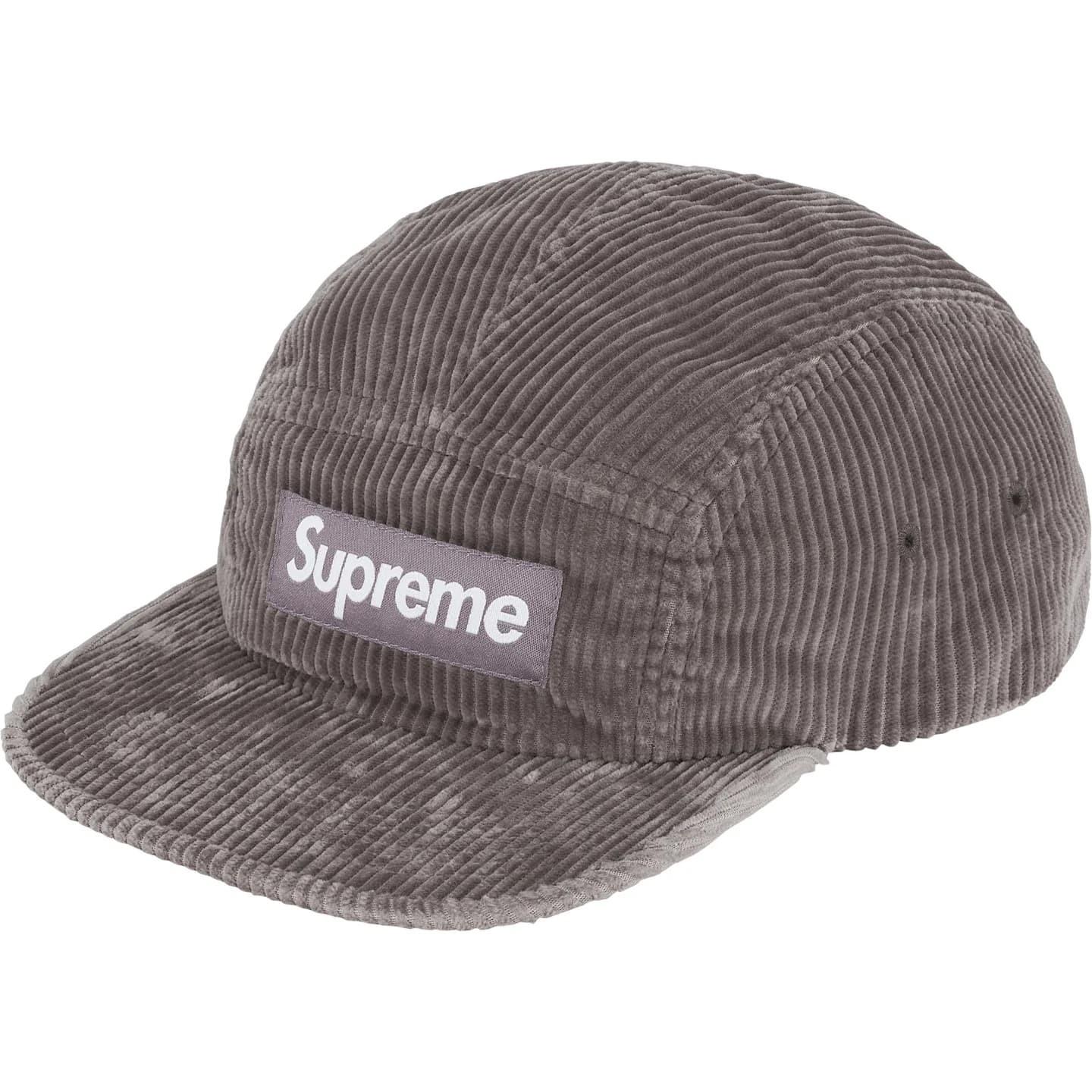 Supreme Corduroy Camp Cap Grey One-Size