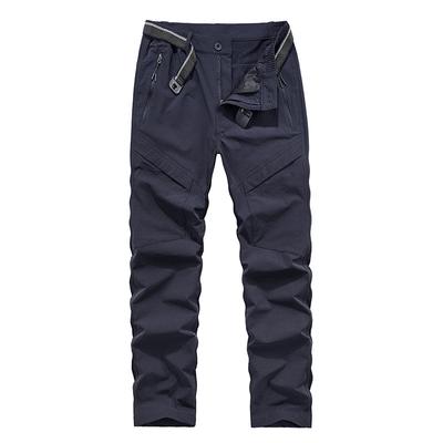 Autumn and Winter Thick Elastic Casual Pants for Men, Outdoor Sports, Four Sided Elastic Straight Leg Mid Waist Pants for Men