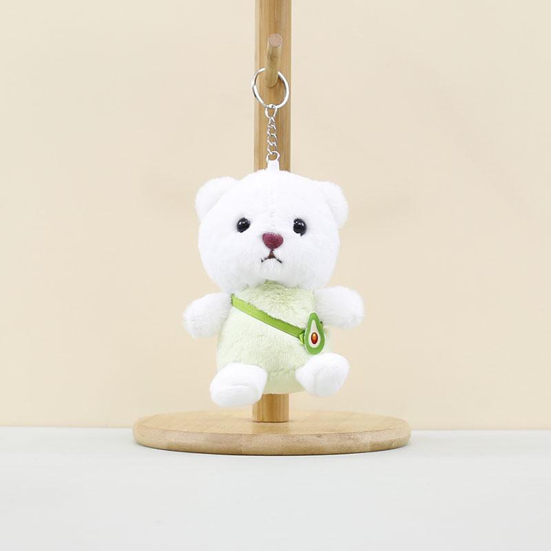Adorable Plush Bear Keychain Cute Fruit Themed Stuffed Animal Accessory 12cm