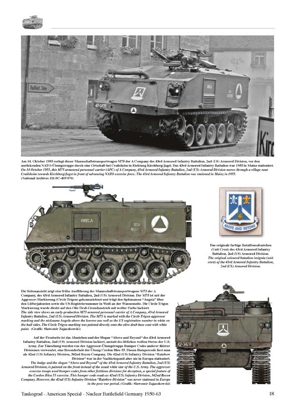 Frontline of Nuclear War Germany Model Book of Army Vehicles in West Germany in the Early Cold Tankograd 1950-63 U.S. War, TG-US3054