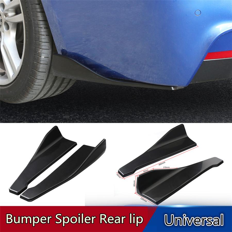 Pair Car Side Skirt Extension Splitters Winglet Diffuser Rear Lip Anti-Scratch
