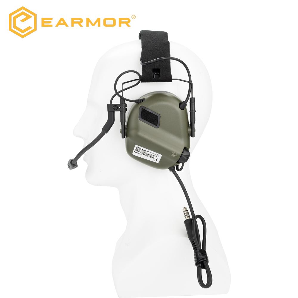 NEW EARMOR M11 SE Tactical Communication Headset Electronic Shooting Earmuffs Anti-Noise Headphones & M16A ARC Helmet Adapter