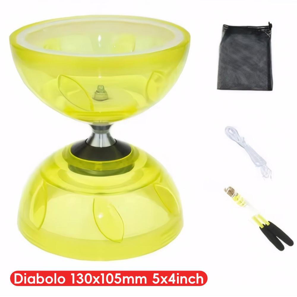 Chinese Yoyo Diabolo Set with 2 Diabolo Sticks String and Net Bag Triple Bearing Diabolo Juggling Diabolo for Adults Kids