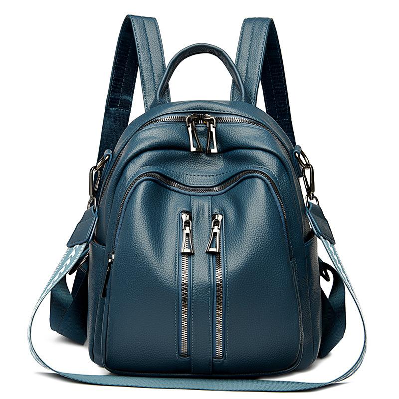 High-end Ladies' Backpack, Fashionable Soft Leather Women's Bag, Travel Backpack, Large-capacity Student Schoolbag