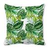 Watercolor tropical green leaf banana leaf Digital printing short plush pillow covers for sofa office cushion cover home goods