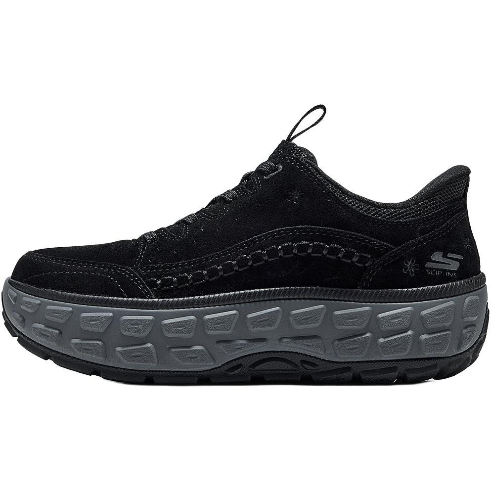 Skechers Тканевые Вспышка Толстая Подошва Ретро Низкие Повседневные Уличные Обувь Женские кроссовки 180408C
