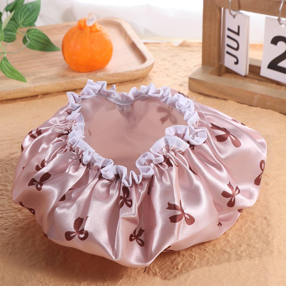Waterproof Bath Caps Reusable Shampoo Cap Cute Hair Hat Women
