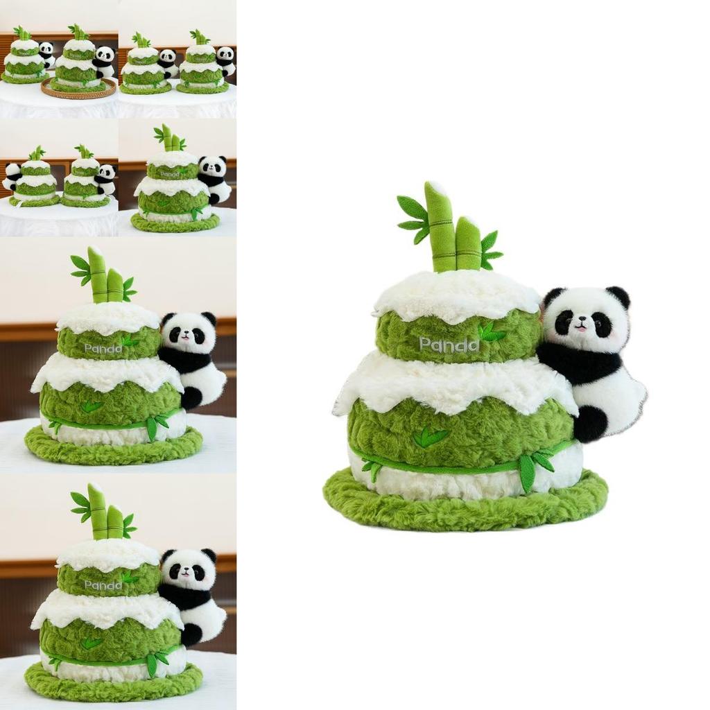 Panda Plush Toy With Double Layer Cake Design For Kids And Gift Giving