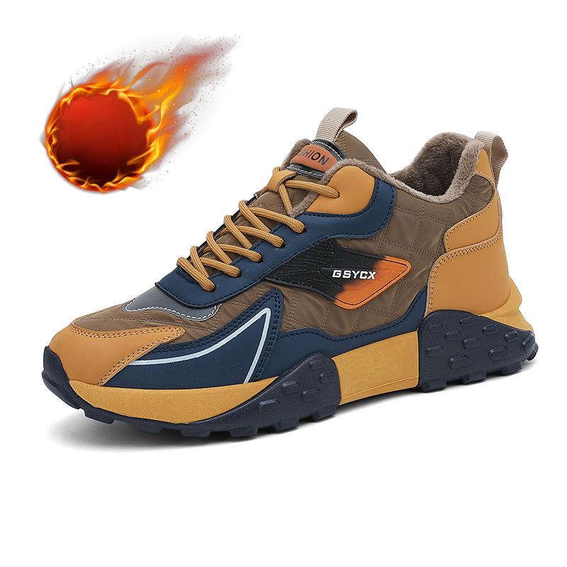 Обувь для папы мужская зимняя теплая повседневная обувь на флисовой подкладке для отдыха модная спортивная повседневная обувь на платформе 39 3980₽