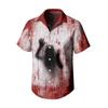 Men's Casual Short Sleeve Halloween Print Shirt for Everyday Wear