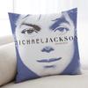 M-Michael J-Jackson-ES Copricuscino Cantante Casa Biancheria da Letto Divano Soggiorno Federa Cuscino Semplice Morbido Pelle Copricuscino Regalo per Festa