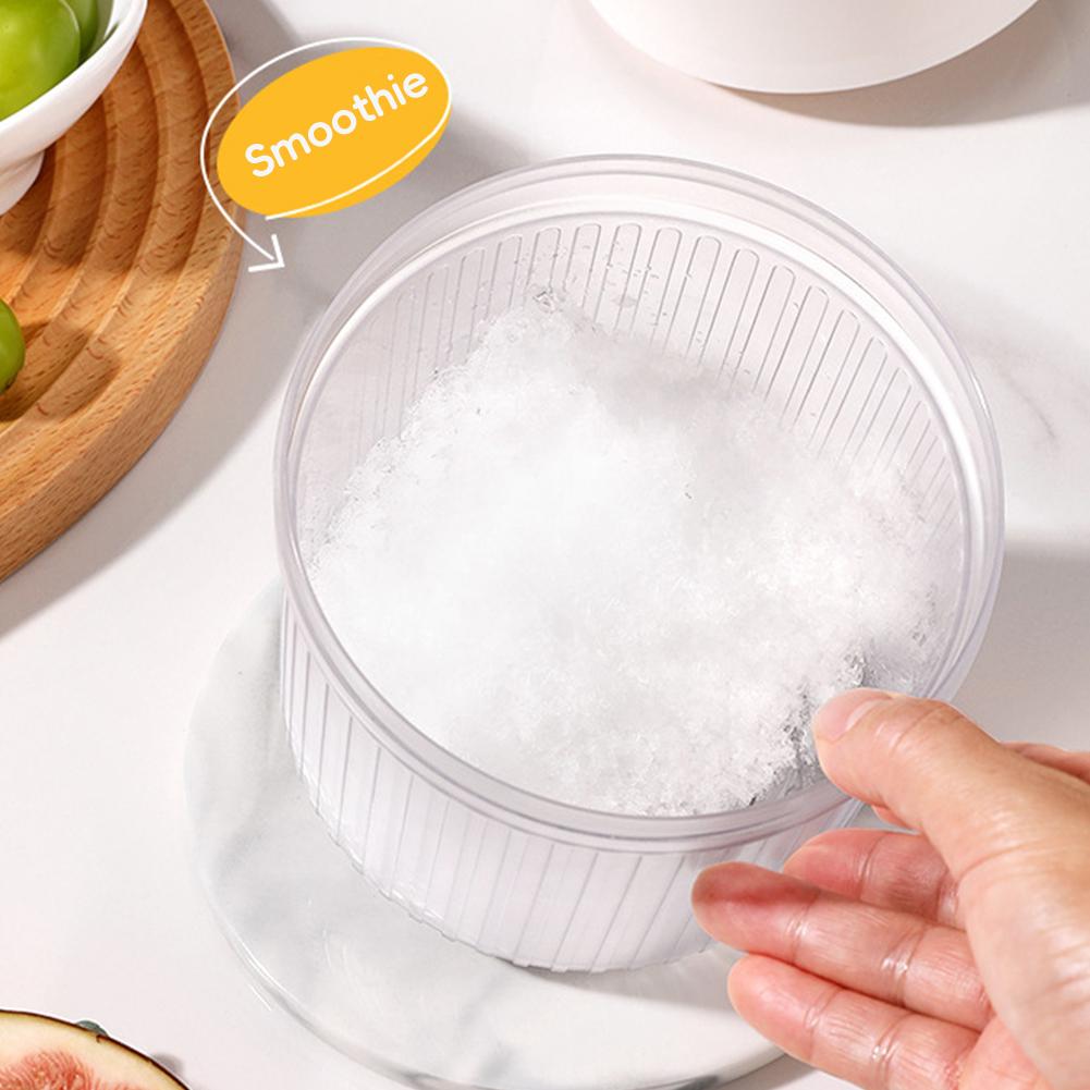 Manual Ice Shaver Hand Ice Planer Splash-Proof with Freezing Tray Shaved Ice Hand-Crank for Camping Home Dessert Shops