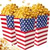 4 STÜCK Unabhängigkeitstag Popcornbox Papier USA Popcornhalter Snack Süßigkeitenboxen 4. Juli Leckerliboxen Konzession