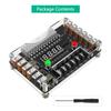 12-Port USB 3A 3,3V 5V 12V -12V Ausgang 24-Pin ATX Netzteil Breakout Board und Acrylgehäuse Kit Strommodul für Computer PC