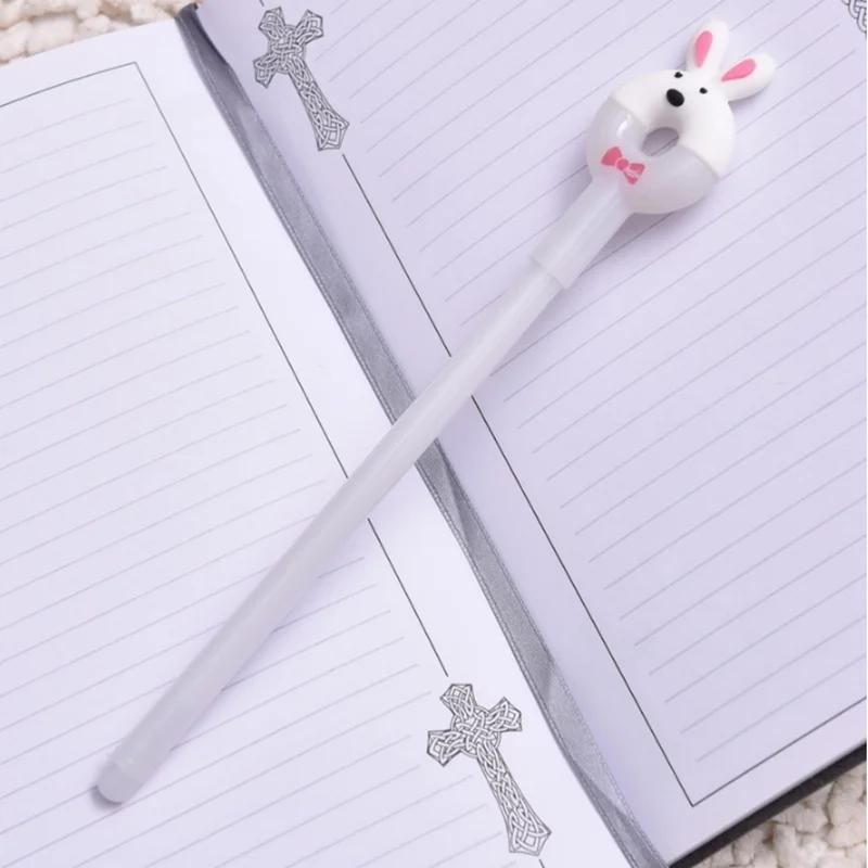 3 Pack Cute Plastic Ballpoint Pens Creative Cartoon Rabbit Cat Ballpoint Pen Gel Pen Signature Pen Children Gift Stationery