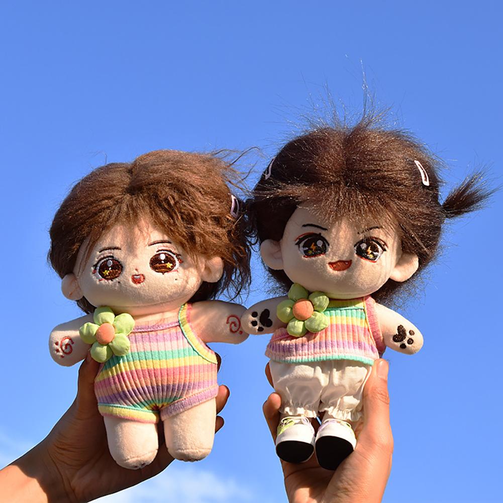 20CM Doll Rompers Cartoon Plush Doll Replacement Outfit Playing House Accessories Mini Clothes
