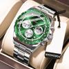 Luxury Watch For Men Waterproof Luminous Date Chronograph Man Wristwatch Stainless Steel Men's Quartz Watches+Box