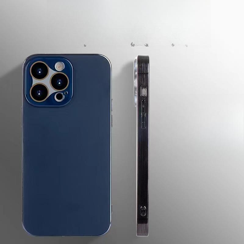 Electroplated Brushed Finish Is Suitable for IPhone15 Case, Apple 14promax Anti-drop Full Package with Packaging Box