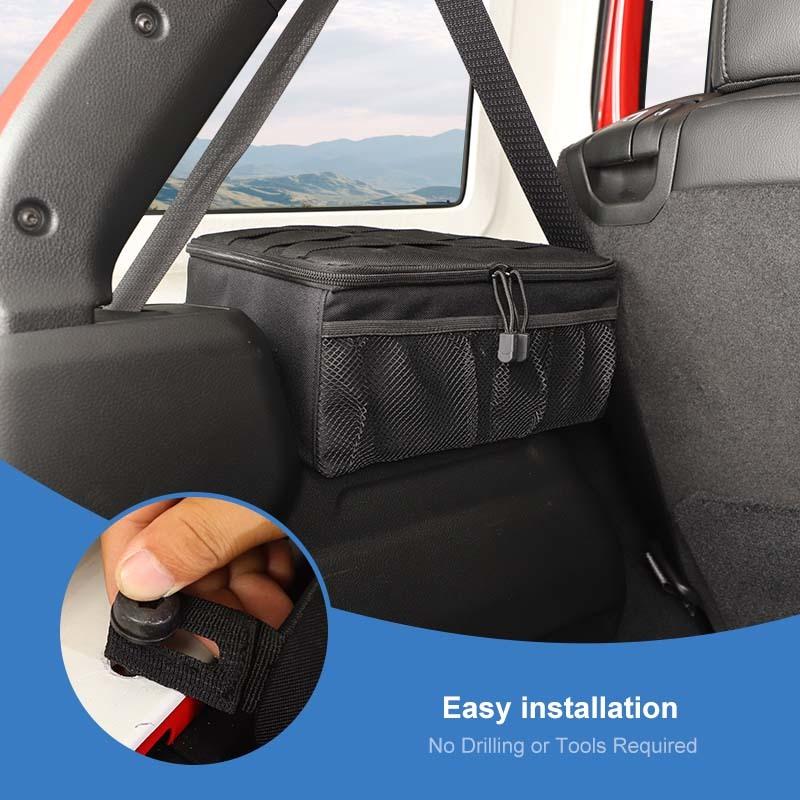 Trunk Side Storage Bag Organizer Fit For Jeep Wrangler JL 2024 Up 4-Door Version Stowing Tidying Car Accessories