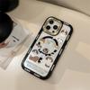 Personalized Graffiti Dog IPhone Case 16 Suitable for 14ProMax Magnetic Bracket IPhone 13 American 12 Hard