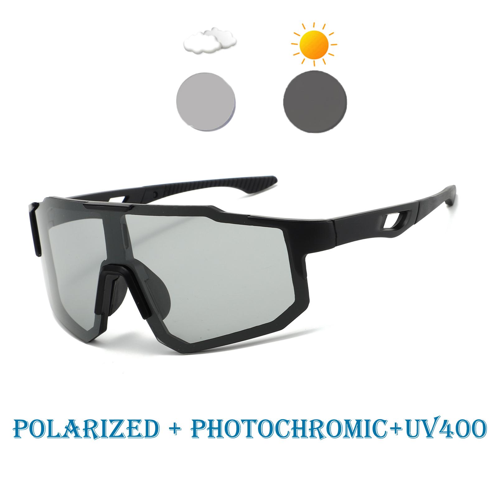 OMEKOL Polarized Photochromic Safety Goggles Men Women Protective Sun Glasses Outdoor Sport Sunglasses UV400 Cycling Eyewear
