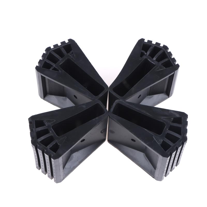 4/8PCS Ladder Non Slip Feet Attic Ladder Leg Protector Trapezoid Pads Furniture Foot Rubber Pads For Accessories Replacement Kit