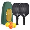 WEZHOPP Honeycomb Fiberglass Pickleball Paddle Set