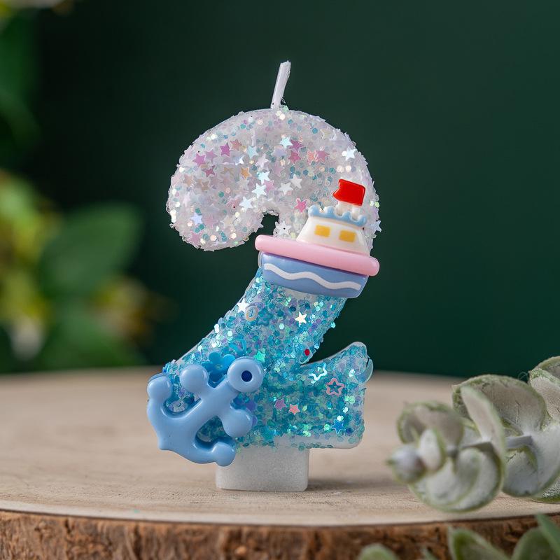 Xiyin Creative Small Boat Birthday Candle Set for Cake Decorations and Party Decor.