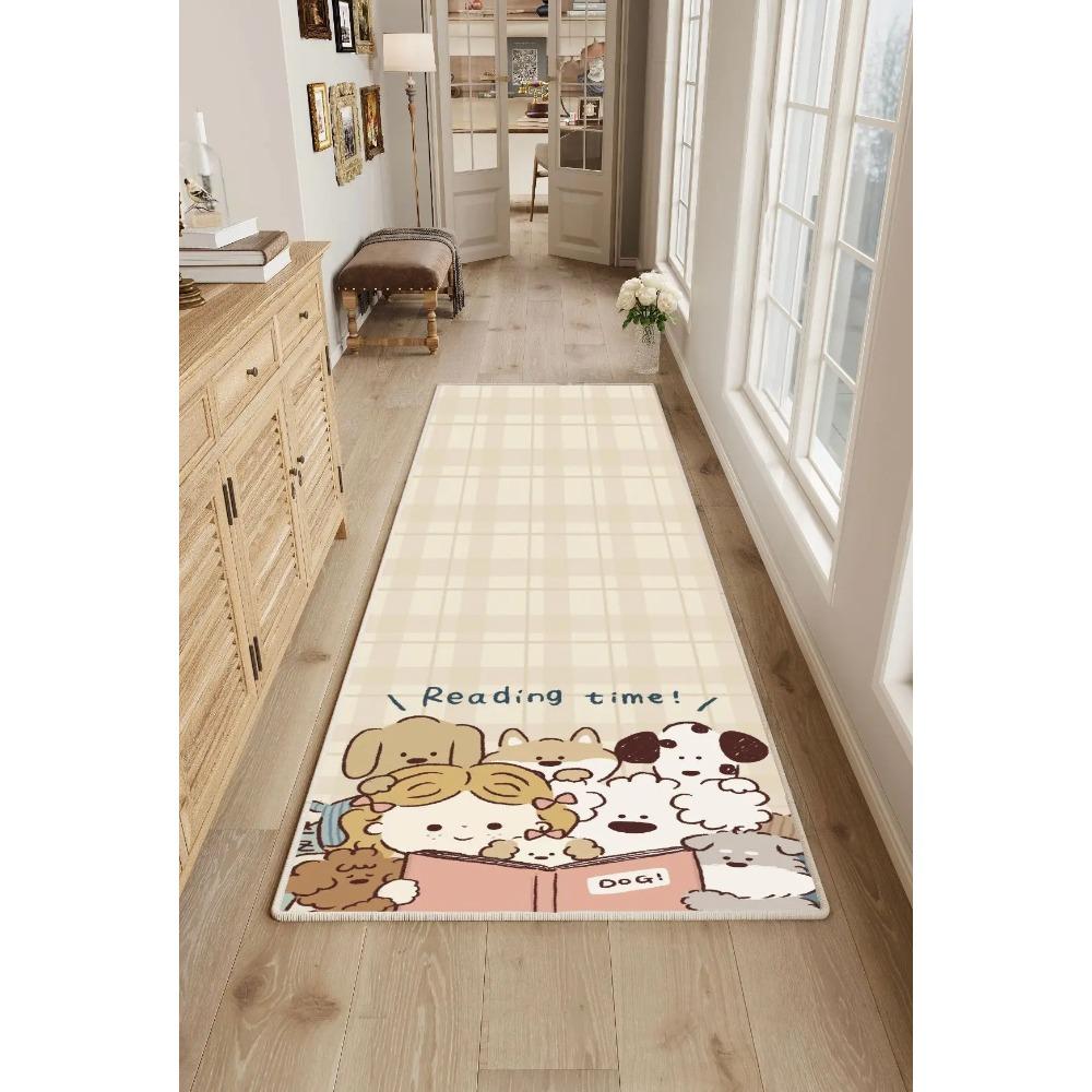 Aesthetic Flannel Carpet - Premium Non-Slip Shedding-Proof Rug for Bedside/Hallway High Traffic - Home Decor