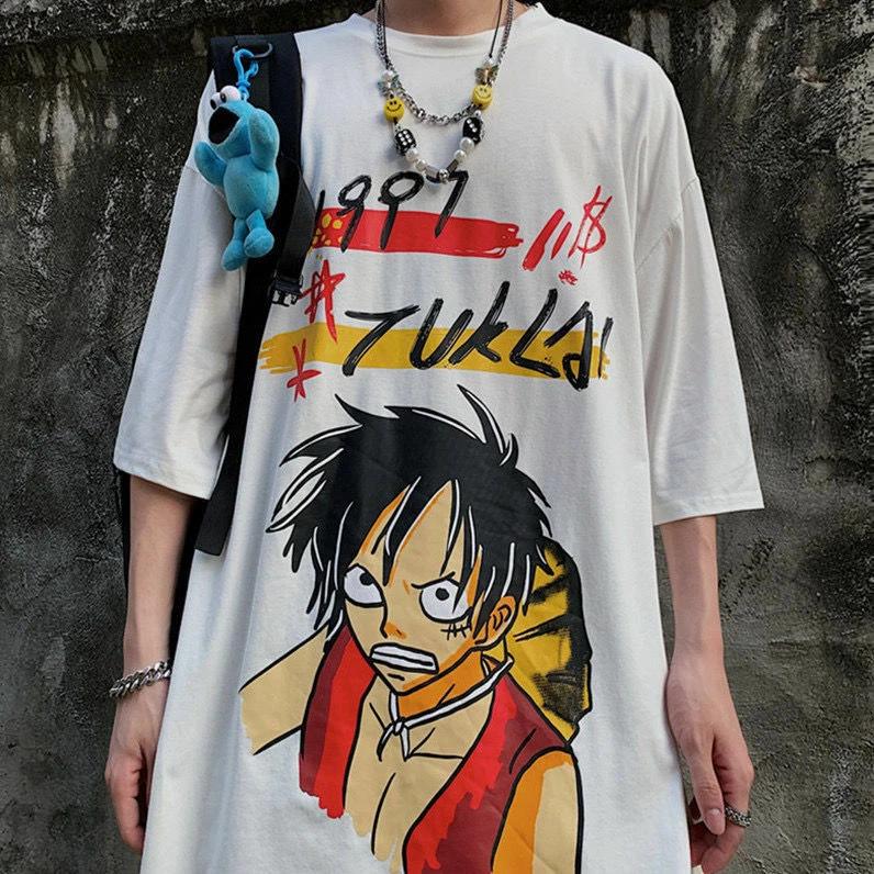One Piece Luffy Cosplay Anime Manga T-Shirt Tee Costumes Polyester 2XL