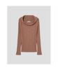 Anggae Tube Neck Rib Pullover Brown