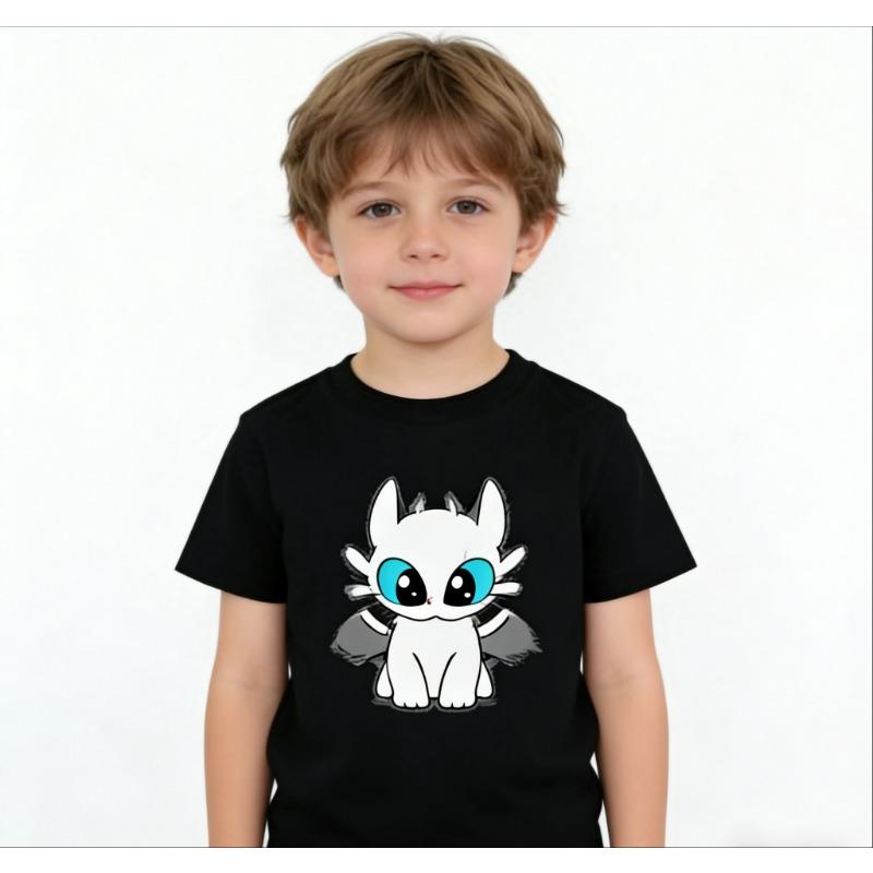 Toothless Dragon Taming Master Animated T-shirt,Cartoon T-shirt, Children's Adult T-shirt,Street Casual Clothing,Family Clothing