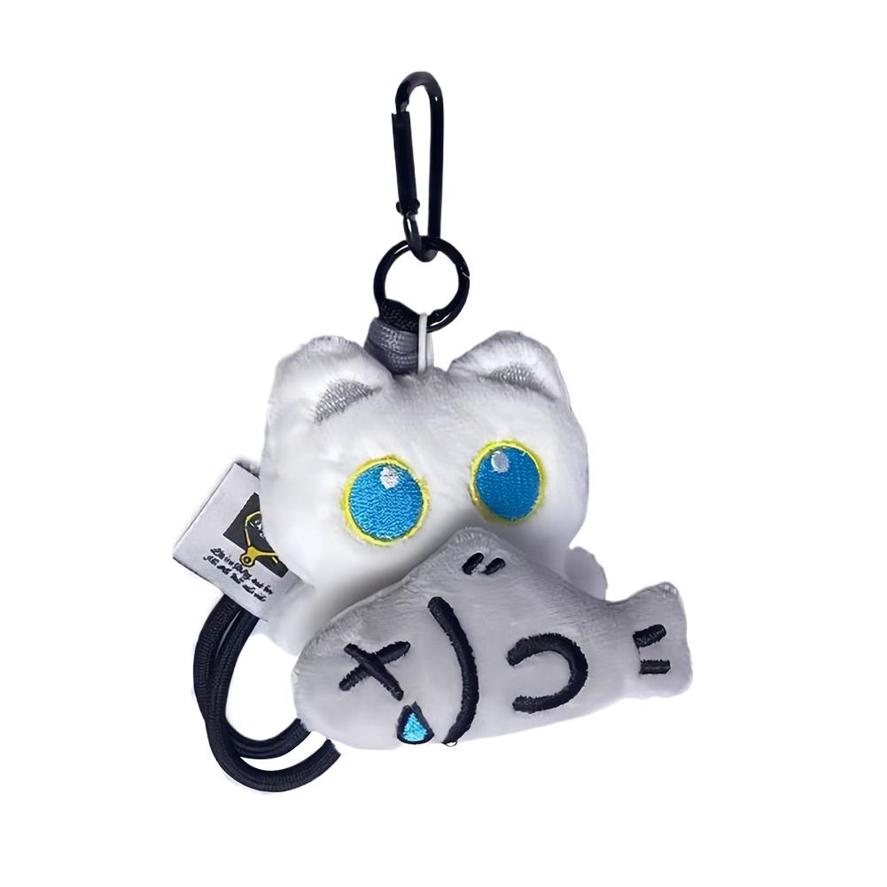 1/2/3Pcs Cool Plush Black Cat Doll Toy Keychain Bag Pendant Charms Car Keyring Accessories For Women Men Friends Gifts