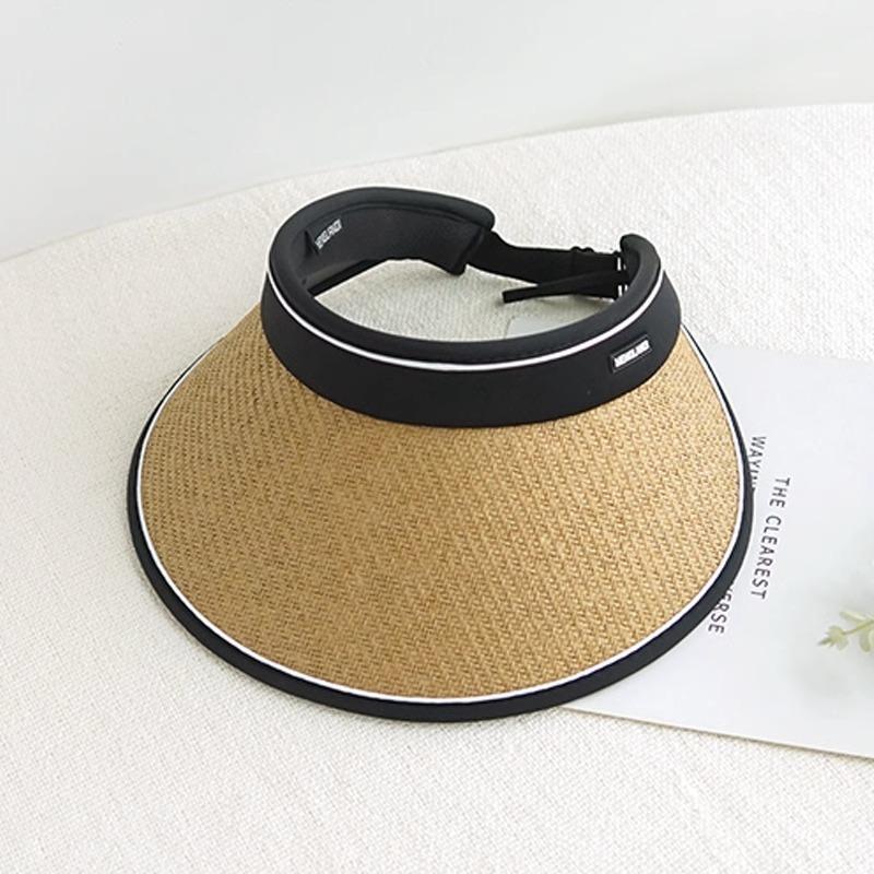 Big brim sun hat summer UV protection sun protection hat empty top hat women's sun hat straw hat collection